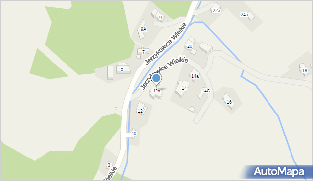 Jerzykowice Wielkie, Jerzykowice Wielkie, 12a, mapa Jerzykowice Wielkie