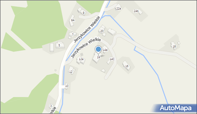 Jerzykowice Wielkie, Jerzykowice Wielkie, 14, mapa Jerzykowice Wielkie