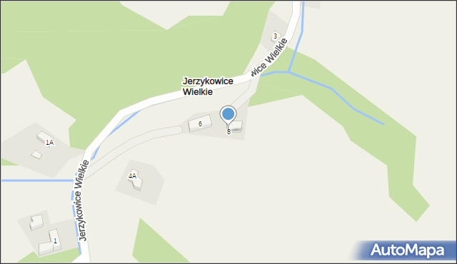 Jerzykowice Wielkie, Jerzykowice Wielkie, 8, mapa Jerzykowice Wielkie