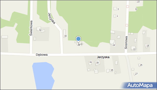 Jerzyska, Jerzyska, 26, mapa Jerzyska