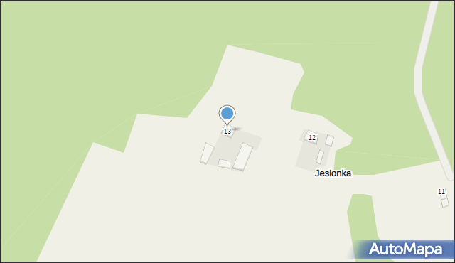 Jesionka, Jesionka, 13, mapa Jesionka