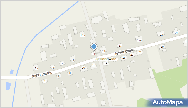 Jesionowiec, Jesionowiec, 11, mapa Jesionowiec