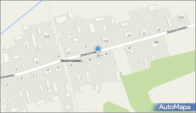 Jesionowiec, Jesionowiec, 20, mapa Jesionowiec