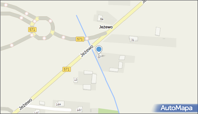 Jeżewo, Jeżewo, 12, mapa Jeżewo