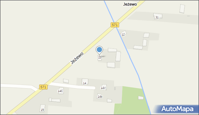 Jeżewo, Jeżewo, 13, mapa Jeżewo