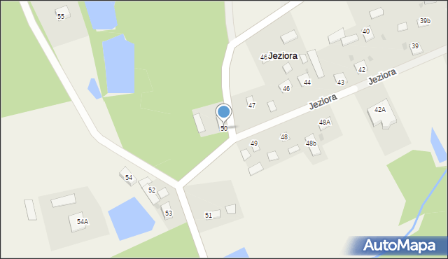 Jeziora, Jeziora, 50, mapa Jeziora