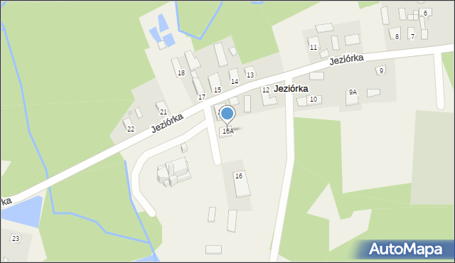 Jeziórka, Jeziórka, 16A, mapa Jeziórka