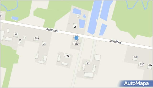 Jeziórka, Jeziórka, 25B, mapa Jeziórka