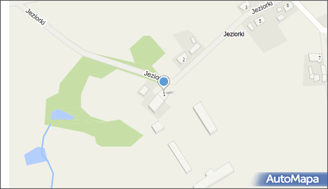 Jeziorki, Jeziorki, 1, mapa Jeziorki