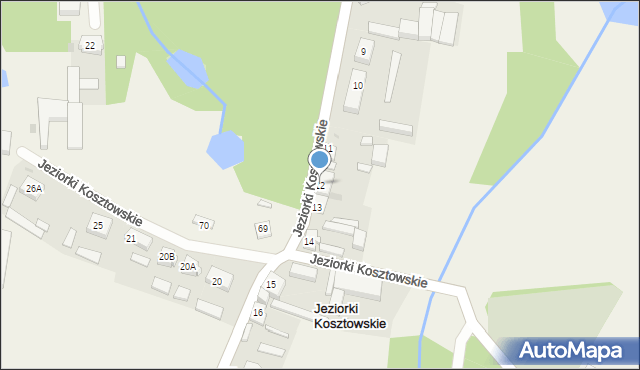 Jeziorki Kosztowskie, Jeziorki Kosztowskie, 12, mapa Jeziorki Kosztowskie