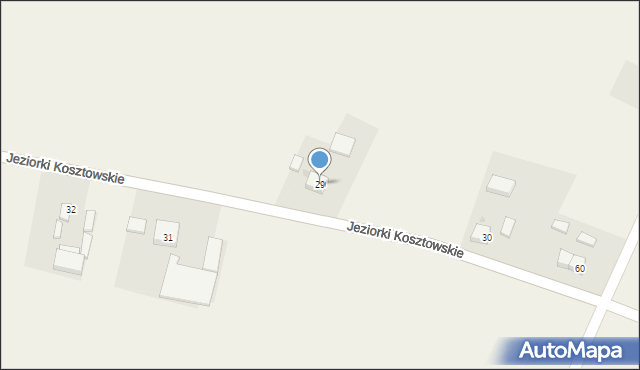 Jeziorki Kosztowskie, Jeziorki Kosztowskie, 29, mapa Jeziorki Kosztowskie