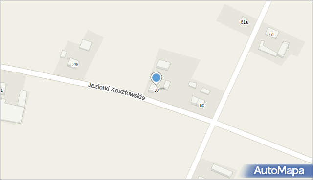 Jeziorki Kosztowskie, Jeziorki Kosztowskie, 30, mapa Jeziorki Kosztowskie