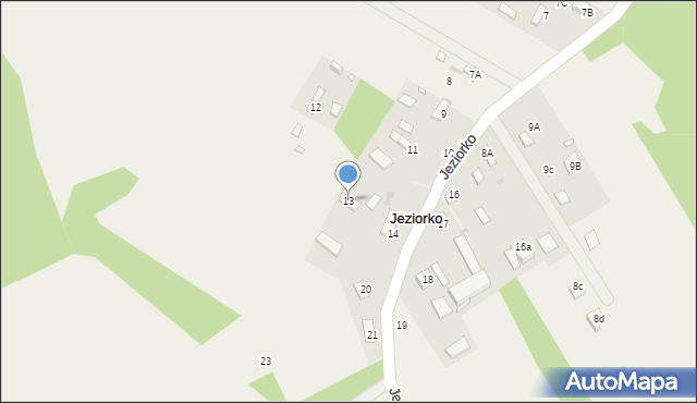 Jeziorko, Jeziorko, 13, mapa Jeziorko