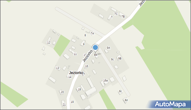 Jeziorko, Jeziorko, 8A, mapa Jeziorko