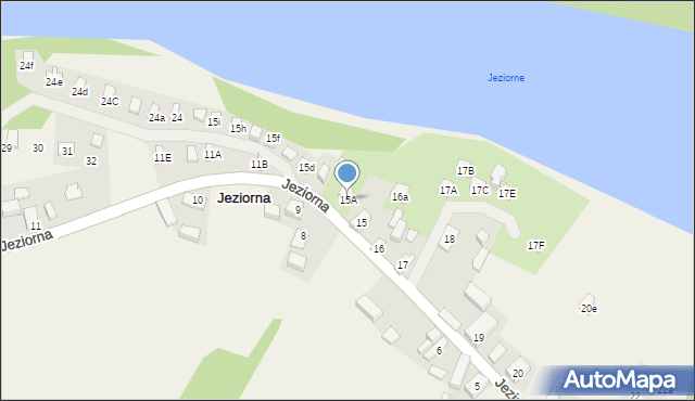 Jeziorna, Jeziorna, 15A, mapa Jeziorna