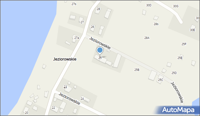 Jeziorowskie, Jeziorowskie, 25, mapa Jeziorowskie