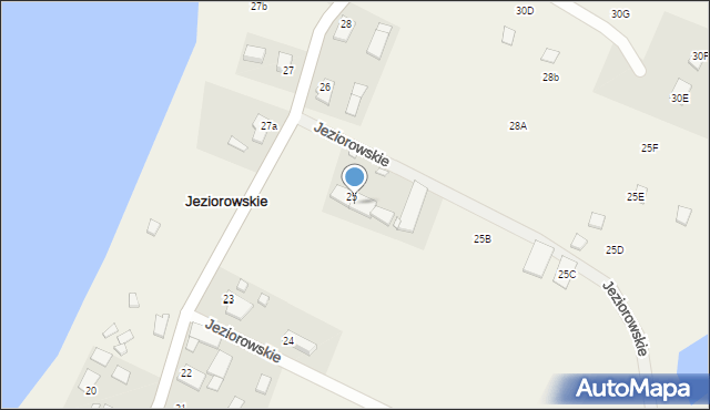 Jeziorowskie, Jeziorowskie, 25A, mapa Jeziorowskie