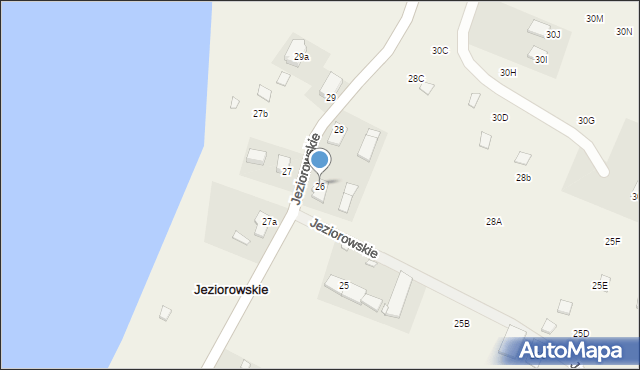 Jeziorowskie, Jeziorowskie, 26, mapa Jeziorowskie