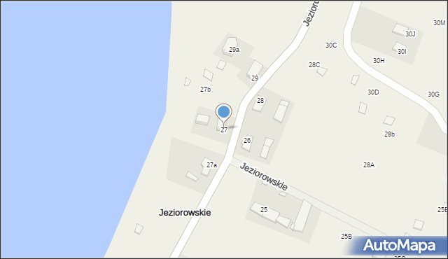 Jeziorowskie, Jeziorowskie, 27, mapa Jeziorowskie