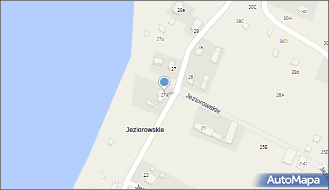 Jeziorowskie, Jeziorowskie, 27a, mapa Jeziorowskie