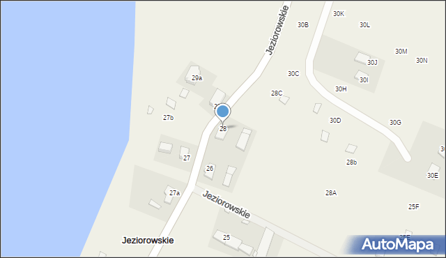 Jeziorowskie, Jeziorowskie, 28, mapa Jeziorowskie