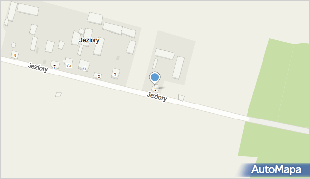 Jeziory, Jeziory, 1, mapa Jeziory