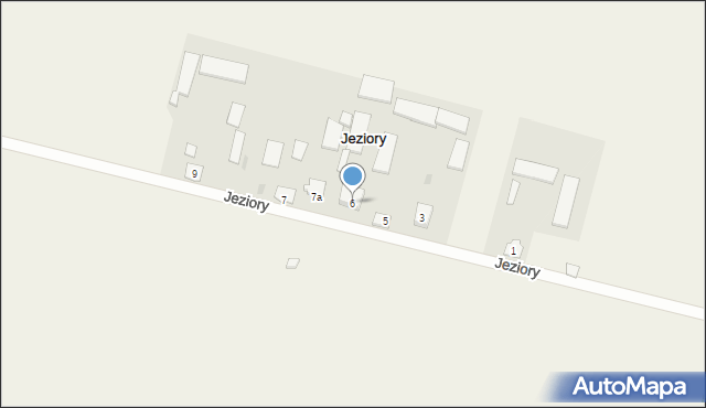 Jeziory, Jeziory, 6, mapa Jeziory