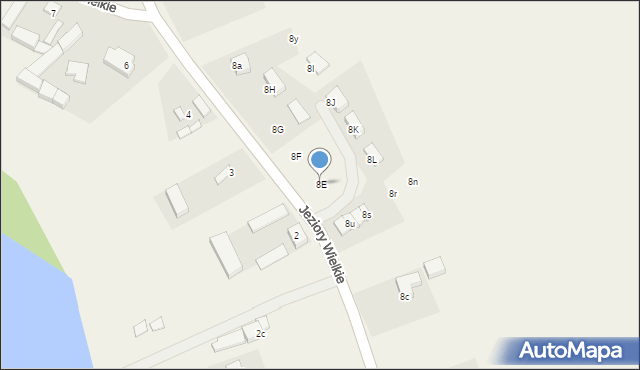 Jeziory Wielkie, Jeziory Wielkie, 8E, mapa Jeziory Wielkie