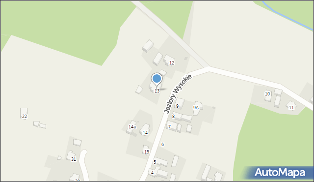 Jeziory Wysokie, Jeziory Wysokie, 13, mapa Jeziory Wysokie