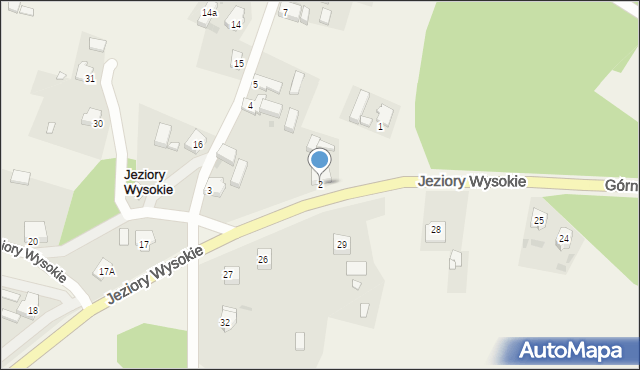 Jeziory Wysokie, Jeziory Wysokie, 2, mapa Jeziory Wysokie