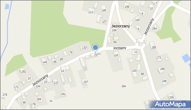 Jeziorzany, Jeziorzany, 13, mapa Jeziorzany