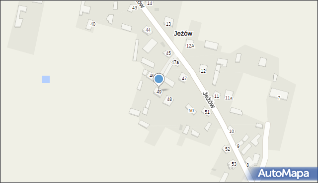 Jeżów, Jeżów, 49, mapa Jeżów