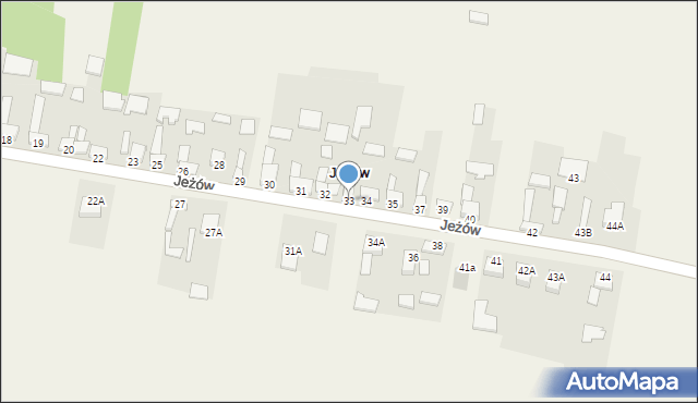 Jeżów, Jeżów, 33, mapa Jeżów