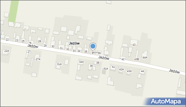 Jeżów, Jeżów, 37, mapa Jeżów