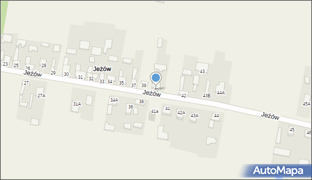 Jeżów, Jeżów, 40, mapa Jeżów