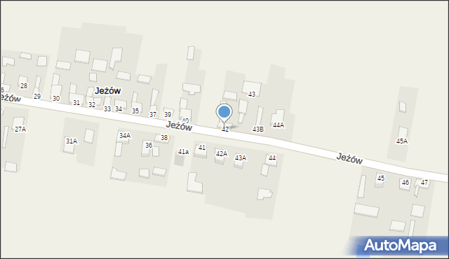 Jeżów, Jeżów, 42, mapa Jeżów