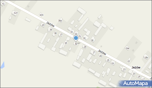 Jeżów, Jeżów, 32, mapa Jeżów