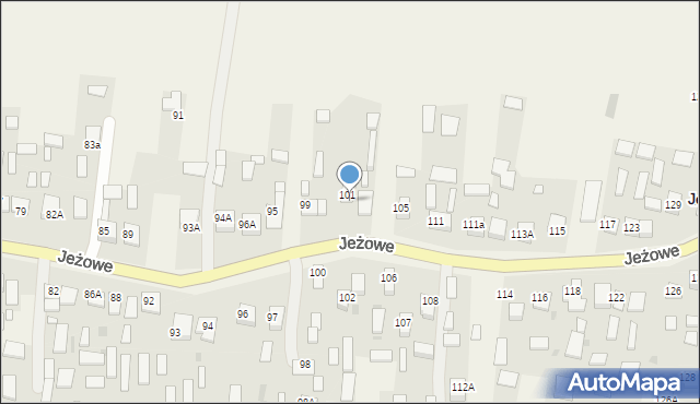 Jeżowe, Jeżowe, 102A, mapa Jeżowe