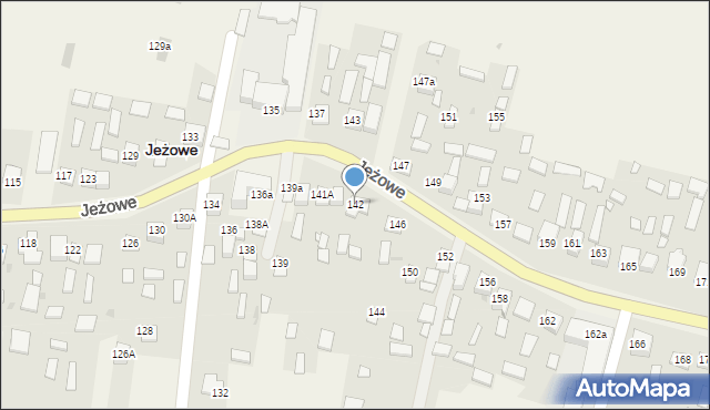 Jeżowe, Jeżowe, 142, mapa Jeżowe