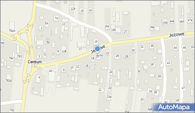 Jeżowe, Jeżowe, 20, mapa Jeżowe