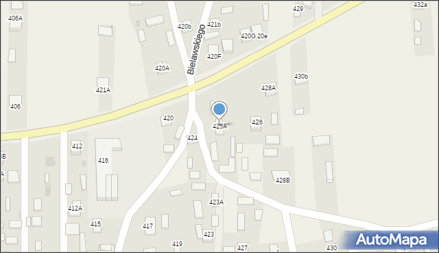 Jeżowe, Jeżowe, 425A, mapa Jeżowe