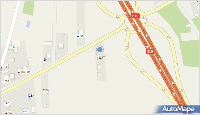 Jeżowe, Jeżowe, 432a, mapa Jeżowe