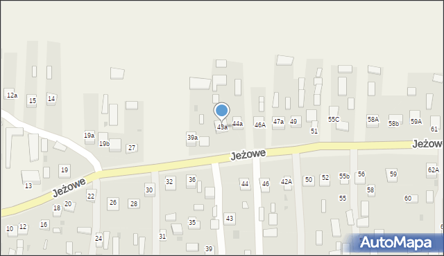 Jeżowe, Jeżowe, 43a, mapa Jeżowe