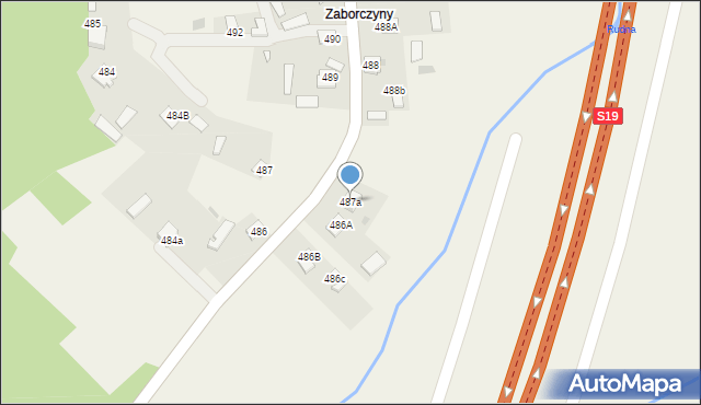 Jeżowe, Jeżowe, 487a, mapa Jeżowe