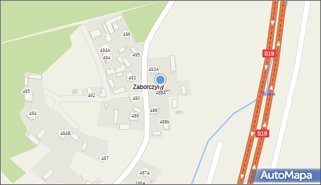 Jeżowe, Jeżowe, 488A, mapa Jeżowe