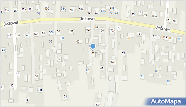 Jeżowe, Jeżowe, 63, mapa Jeżowe