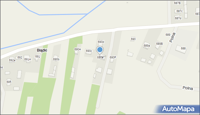 Jeżowe, Jeżowe, 690e, mapa Jeżowe