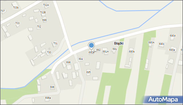 Jeżowe, Jeżowe, 692a, mapa Jeżowe