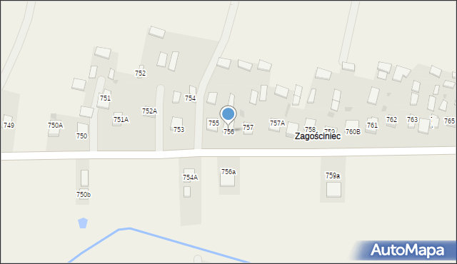 Jeżowe, Jeżowe, 756, mapa Jeżowe