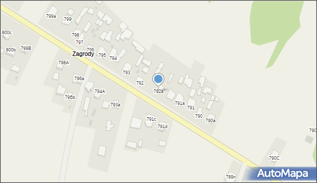 Jeżowe, Jeżowe, 792a, mapa Jeżowe